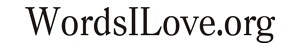 words i love